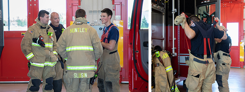 Firefighters at Huntley Fire Protective District